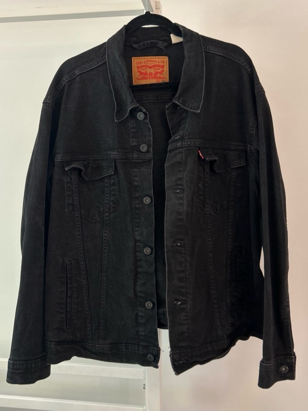 Levi's Black Denim Jacket with Tan Label
